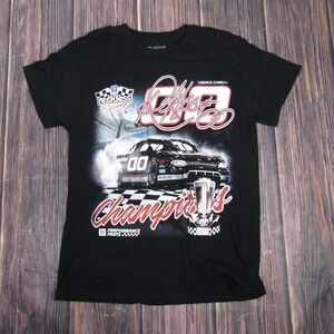 Reckless Racing Shirt Mens Medium Black Champions Race Car Graphic Tee Cotton